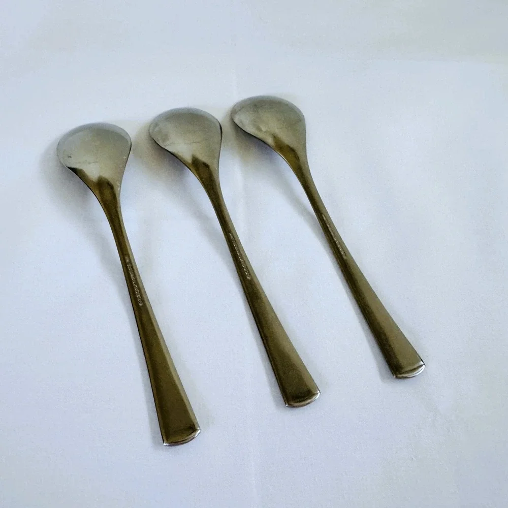 WMF Stainless Steel Flatware DOMUS-BRASILIA Lot of 3 Oval Soup Spoons Korea